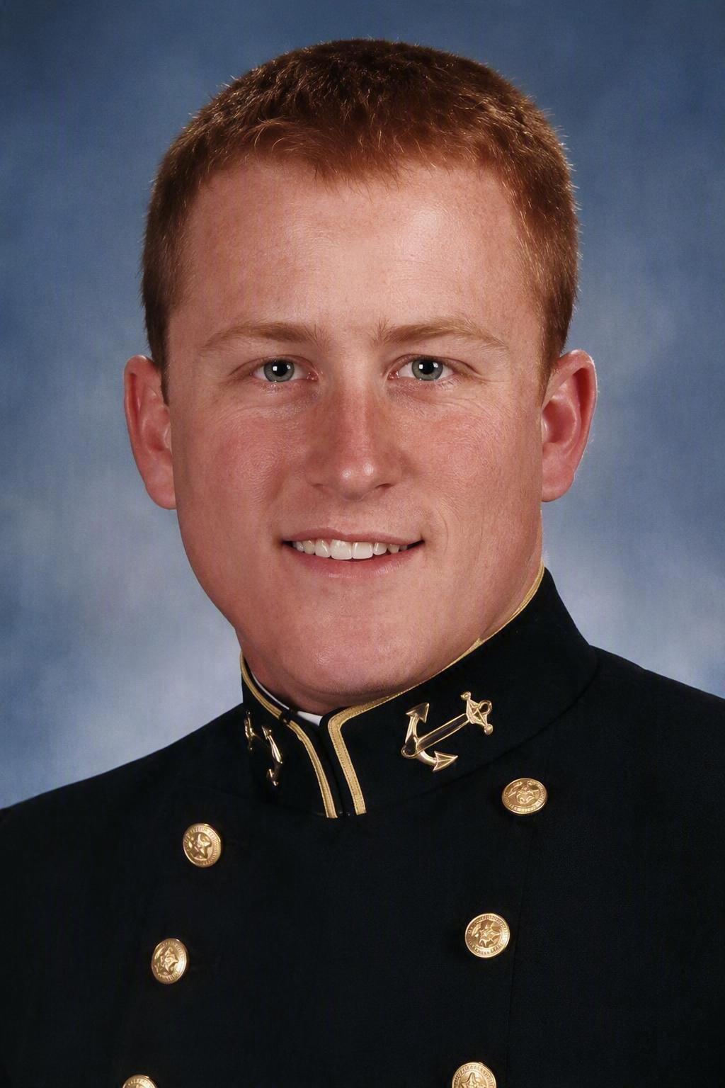 Midshipman Michael Newton ’13 in service dress blues.