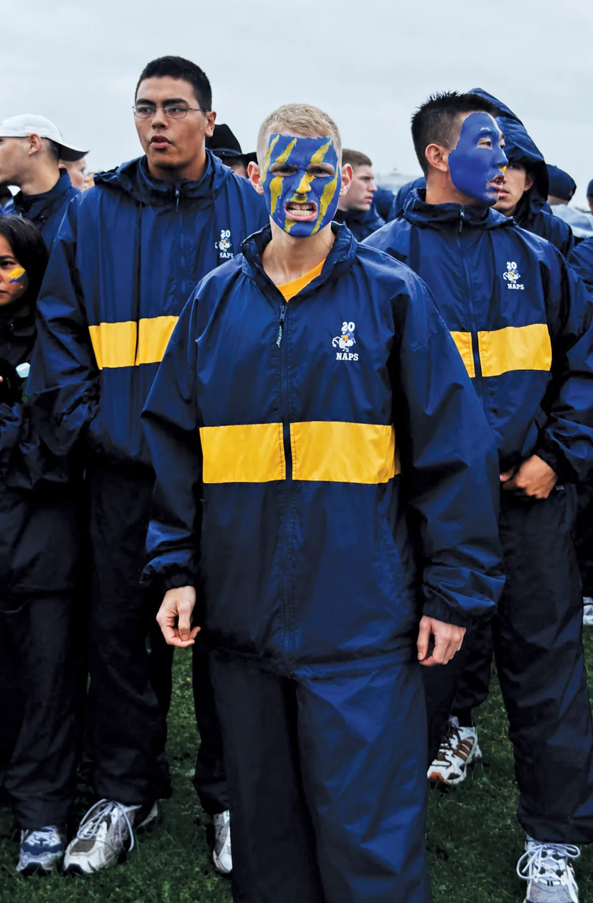 Michael Kuiper ’06 sports blue-and-gold face paint while attending NAPS