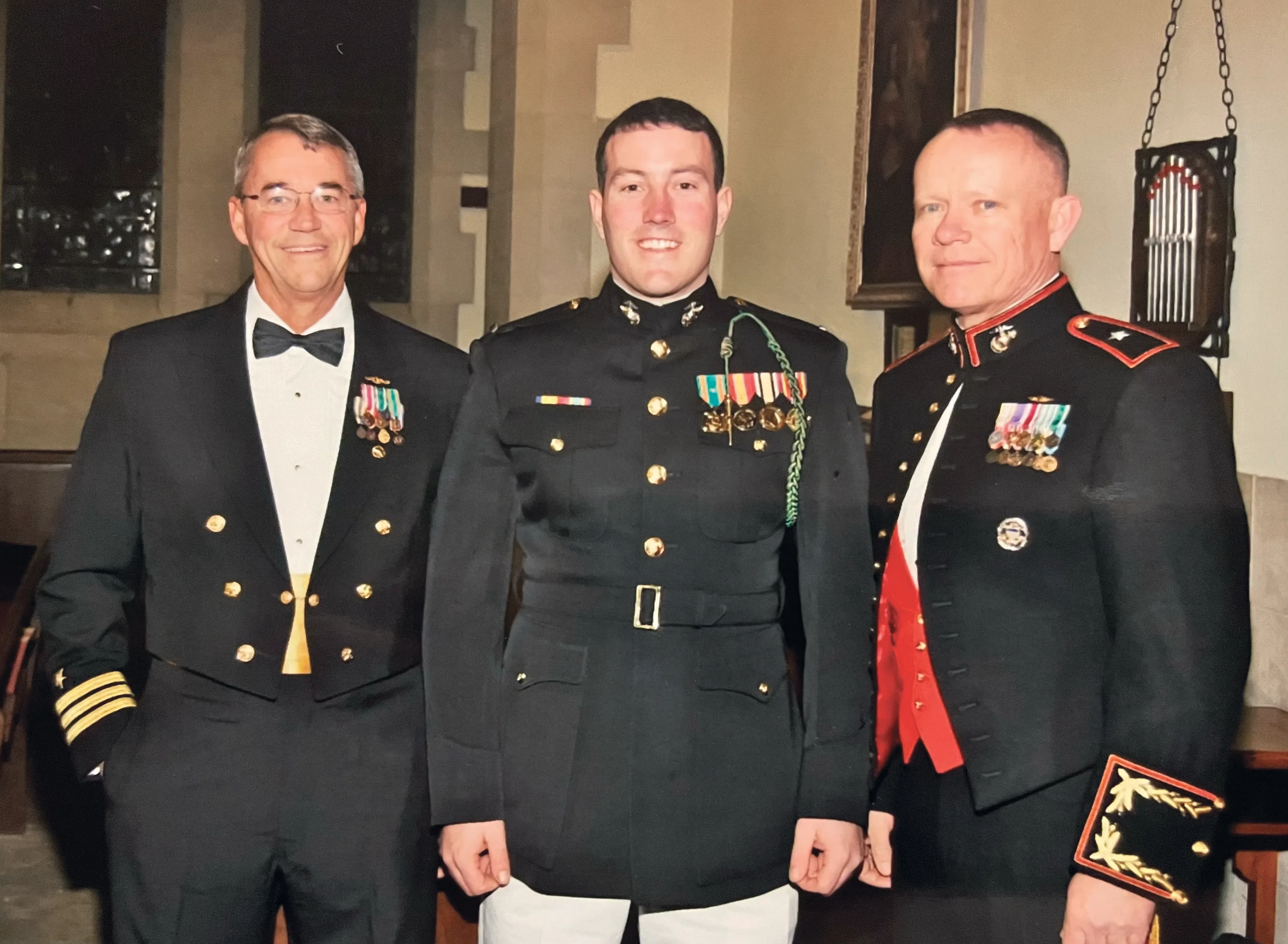 CDR Rik Dilgren ’72, USN (Ret.), with his son-in-law, Andrew Nicholson, and his father, Larry Nicholson, in 2008