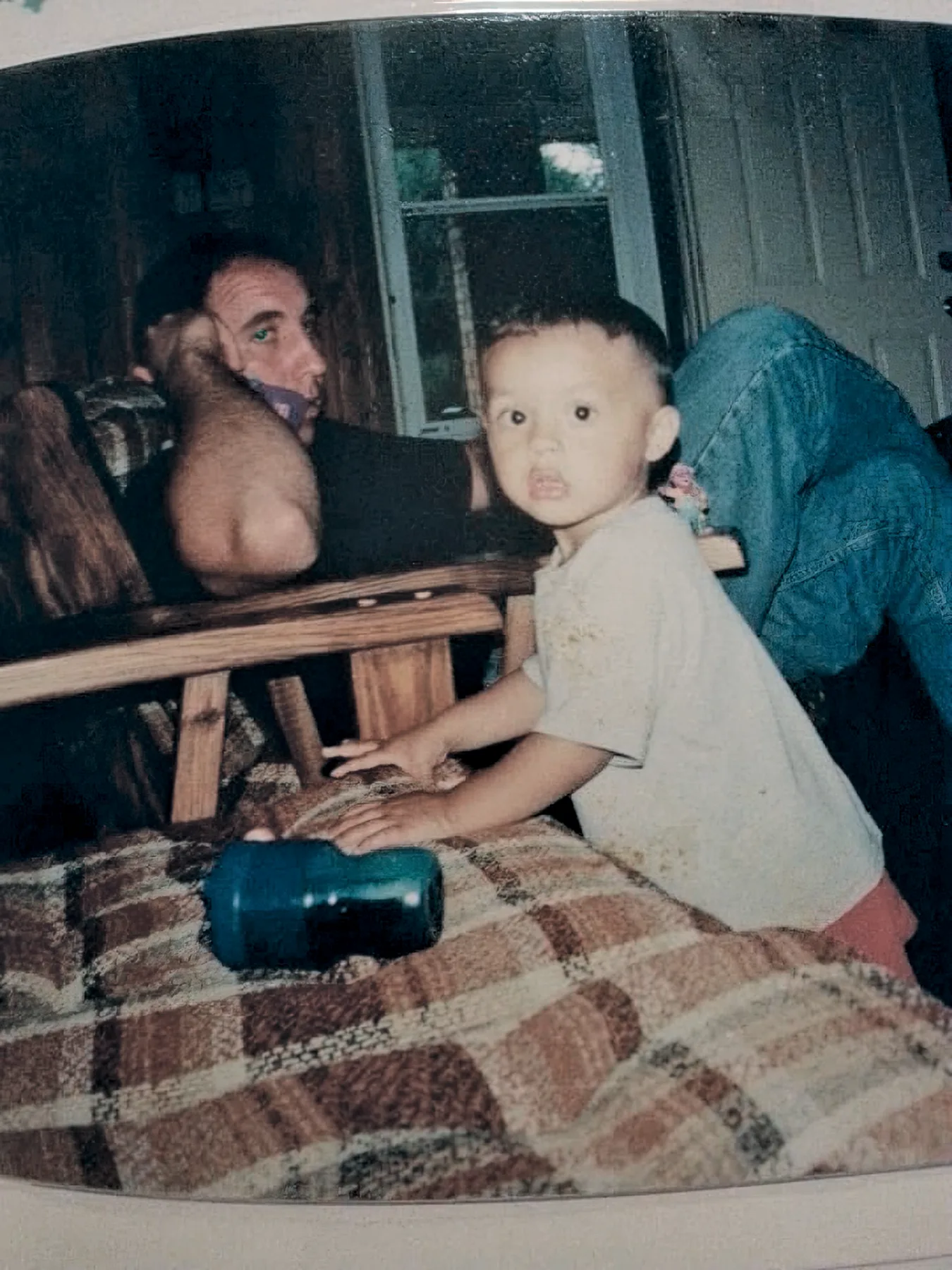 1stLt Andrew Jonas “AJ” Panik ’22, USMC, as a toddler, with his uncle LT Jonas Panik ’97, USNR, in 2001